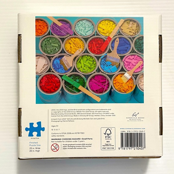 Lego Paint Party 1000 Puzzle - Picture 2 of 3